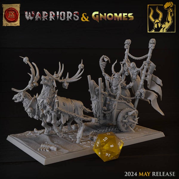 AOS - Chaos - Sorcier sur Char du Chaos