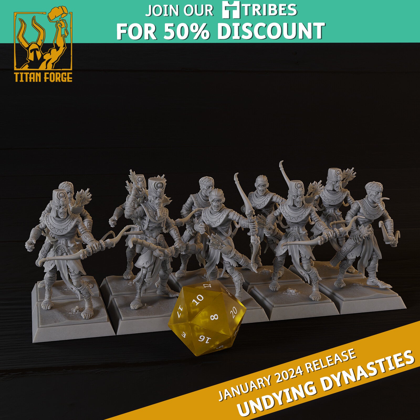 TOW - Undying Dynasties - Sand Skeletons Archers