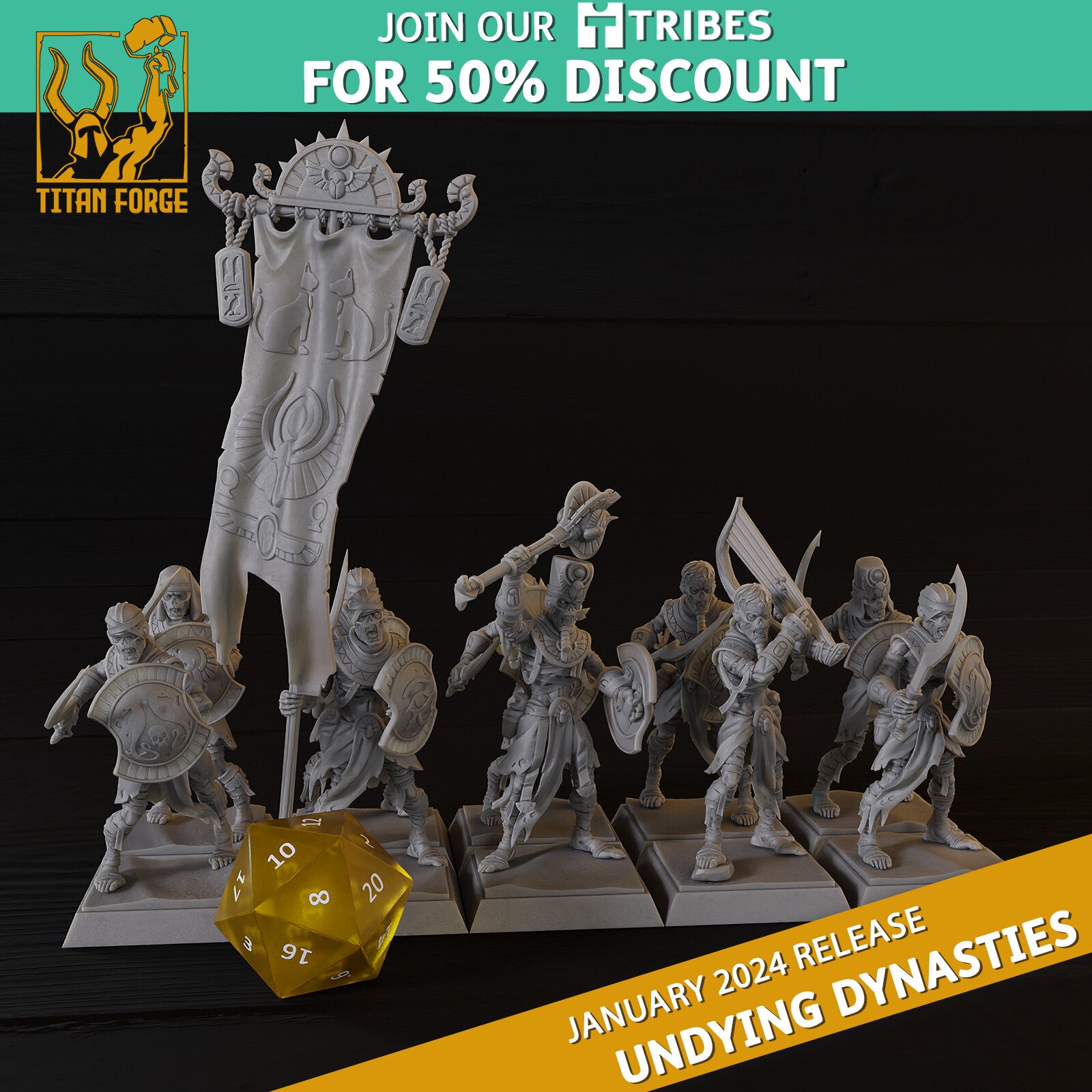 TOW - Undying Dynasties - Sand Skeletons Arme de Base & Bouclier