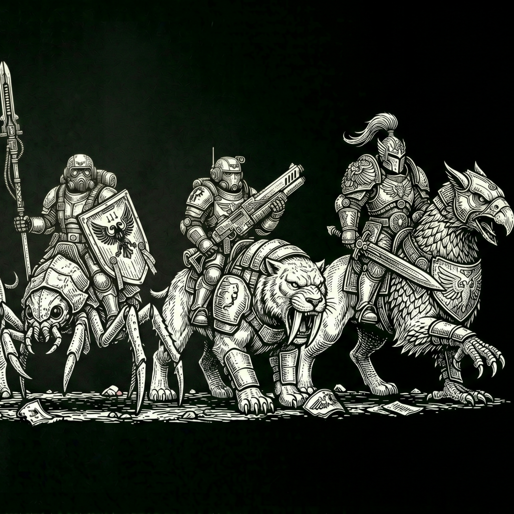 Sur Mesure - Impression Unité de Figurine Taille Créature/cavalerie monstrueuses