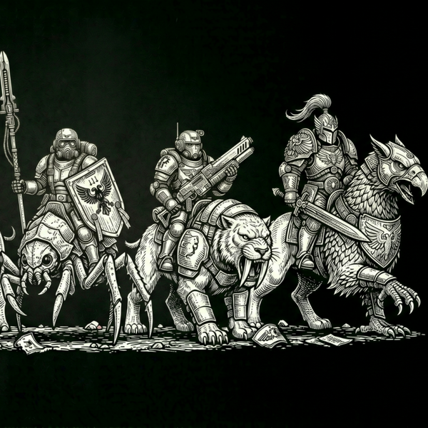 Sur Mesure - Impression Unité de Figurine Taille Créature/cavalerie monstrueuses