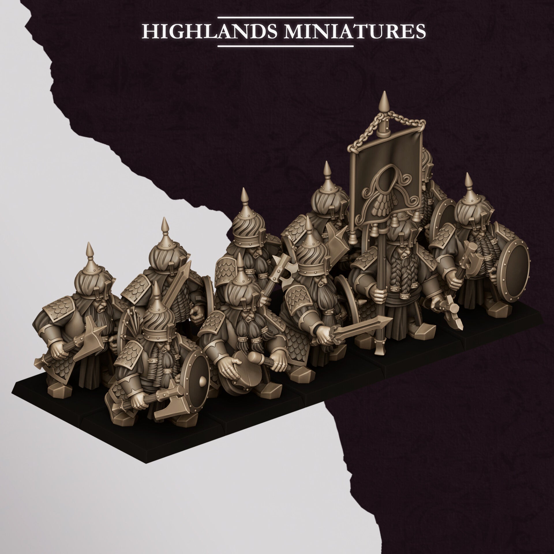 TOW - Sons Of Marduk - Marduk Warriors Hand Weapons & Shield - Highlands Miniatures