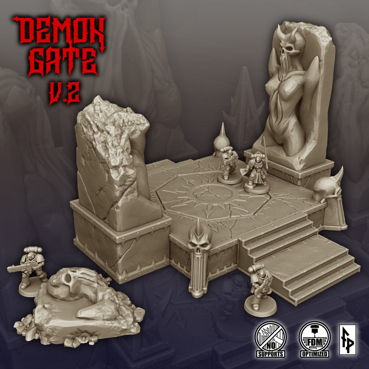 DEC - SF - Demon Gate - Plateform Set 6 | Myfigouz3D