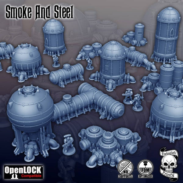 DEC - SF - Smoke & Steel - Pipe & Silo Bundle Set