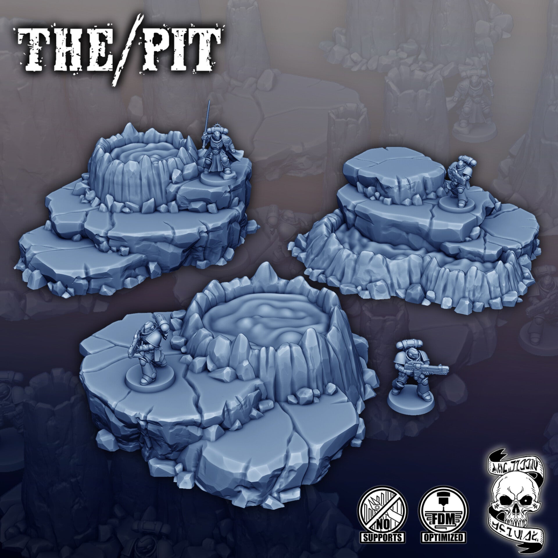 DEC - SF - The Pit - Volcano Bundle Plateforme Lave Set