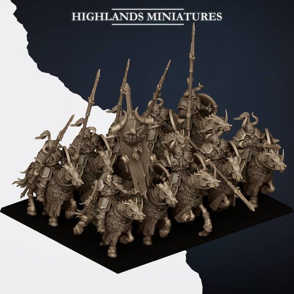 HM - Norse Tribes - Mounted Norse Huscarls - Highlands Miniatures