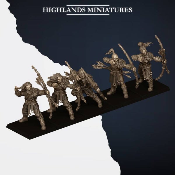 HM - Norse Tribes - Norse Bowmen- Highlands Miniatures