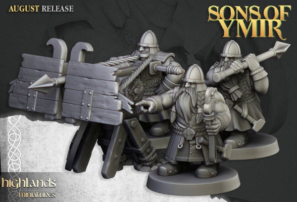 TOW - Sons of Ymir - Dwarf Old Siege Engines Baliste - Highlands Miniatures
