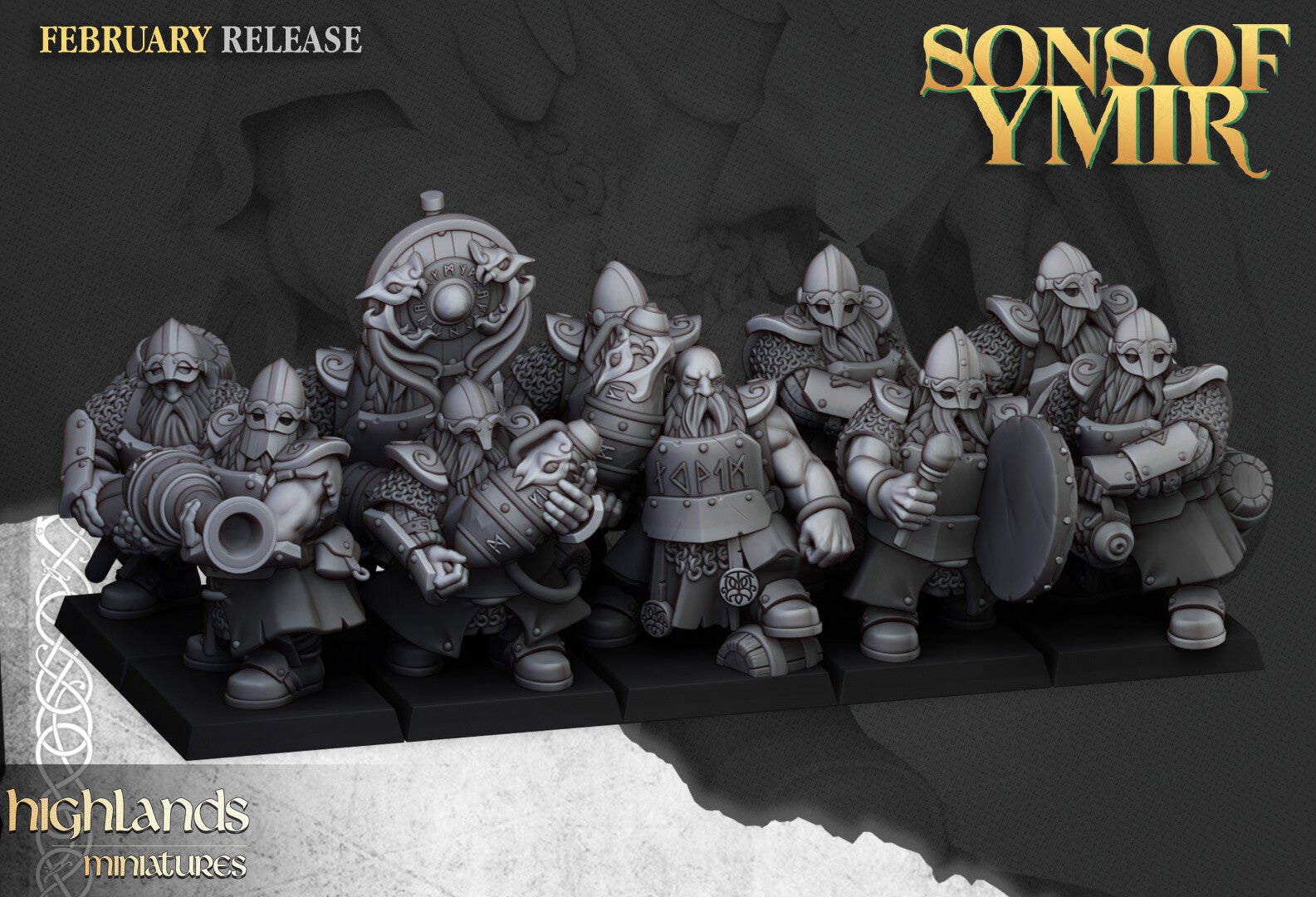 TOW - Sons of Ymir - Dwarf Firespitters - Highlands Miniatures