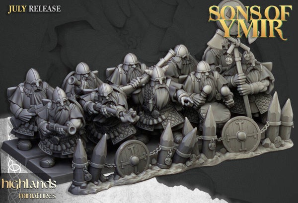 TOW - Sons of Ymir - Dwarfs Marksmen Unit - Highlands Miniatures