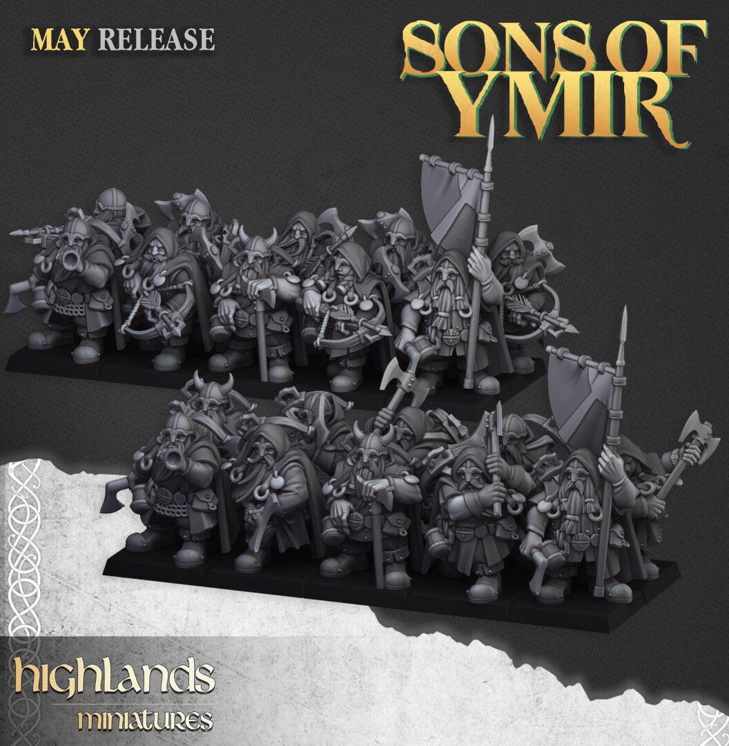 TOW - Sons of Ymir - Dwarf Rangers - Highlands Miniatures