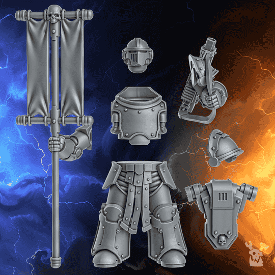 W40K - Noctis Marine - Standard Bearer