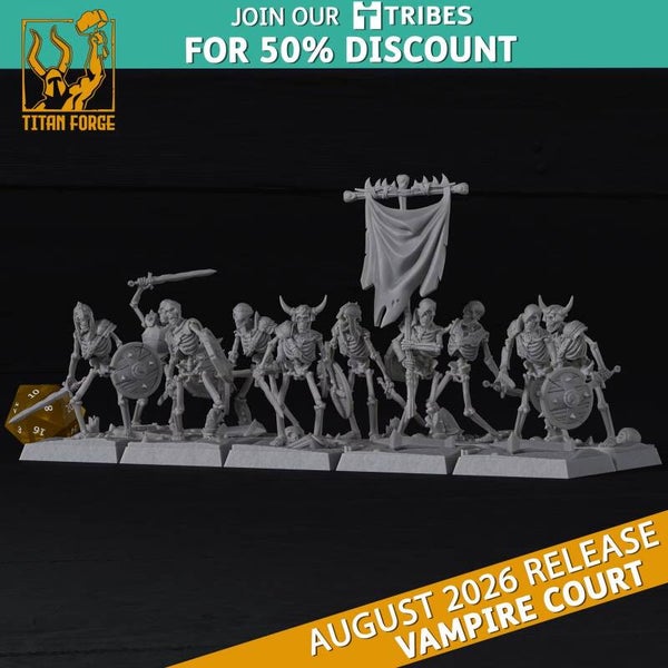 TF - Vampire Count - Skeleton Warriors Weapons Hand & Shield