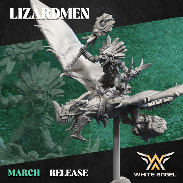 TOW - Ancient Lizardmen - Slippery Lizard Shaman Skycrawler