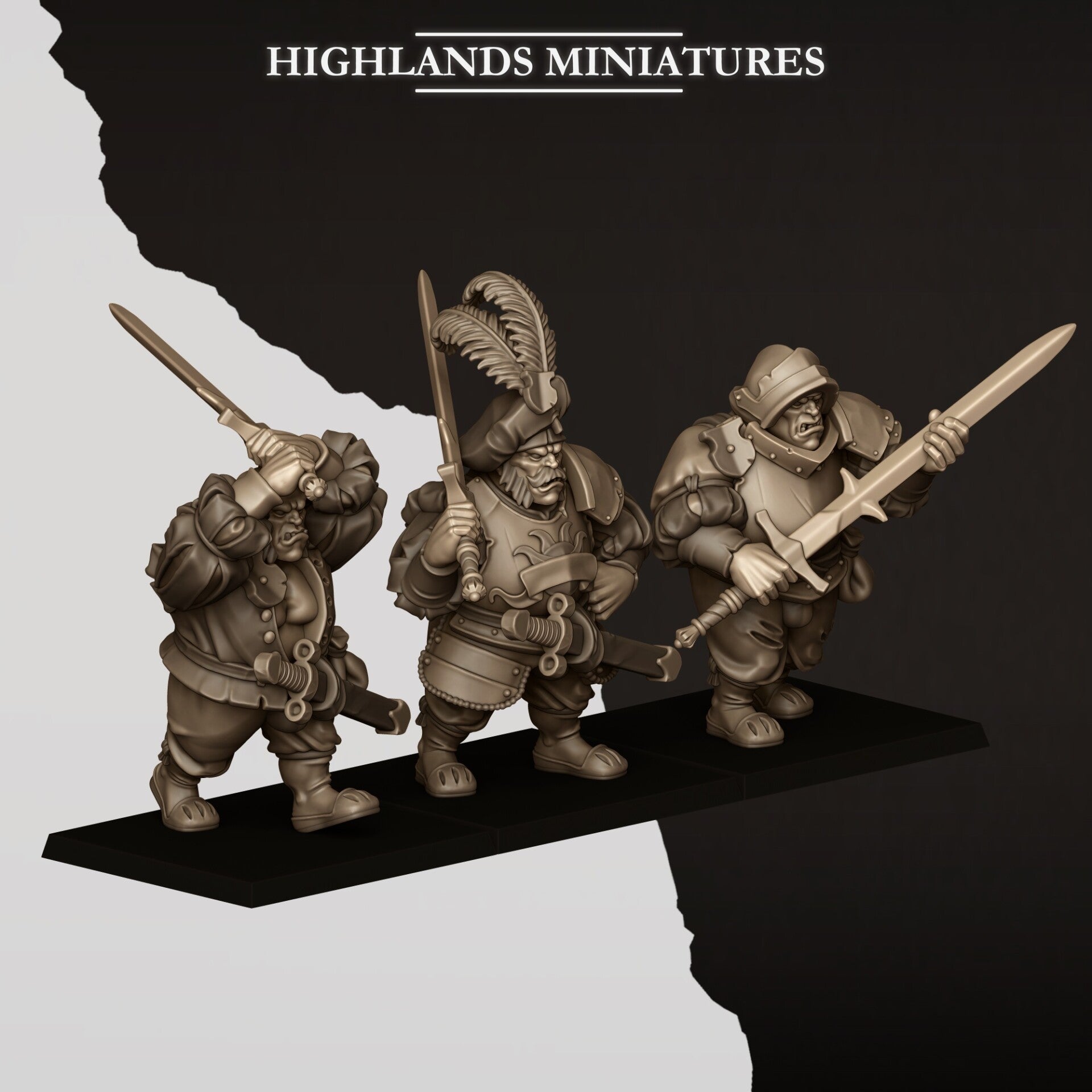 TOW - Sunland - Ogres with Zweihander - Highlands Miniatures