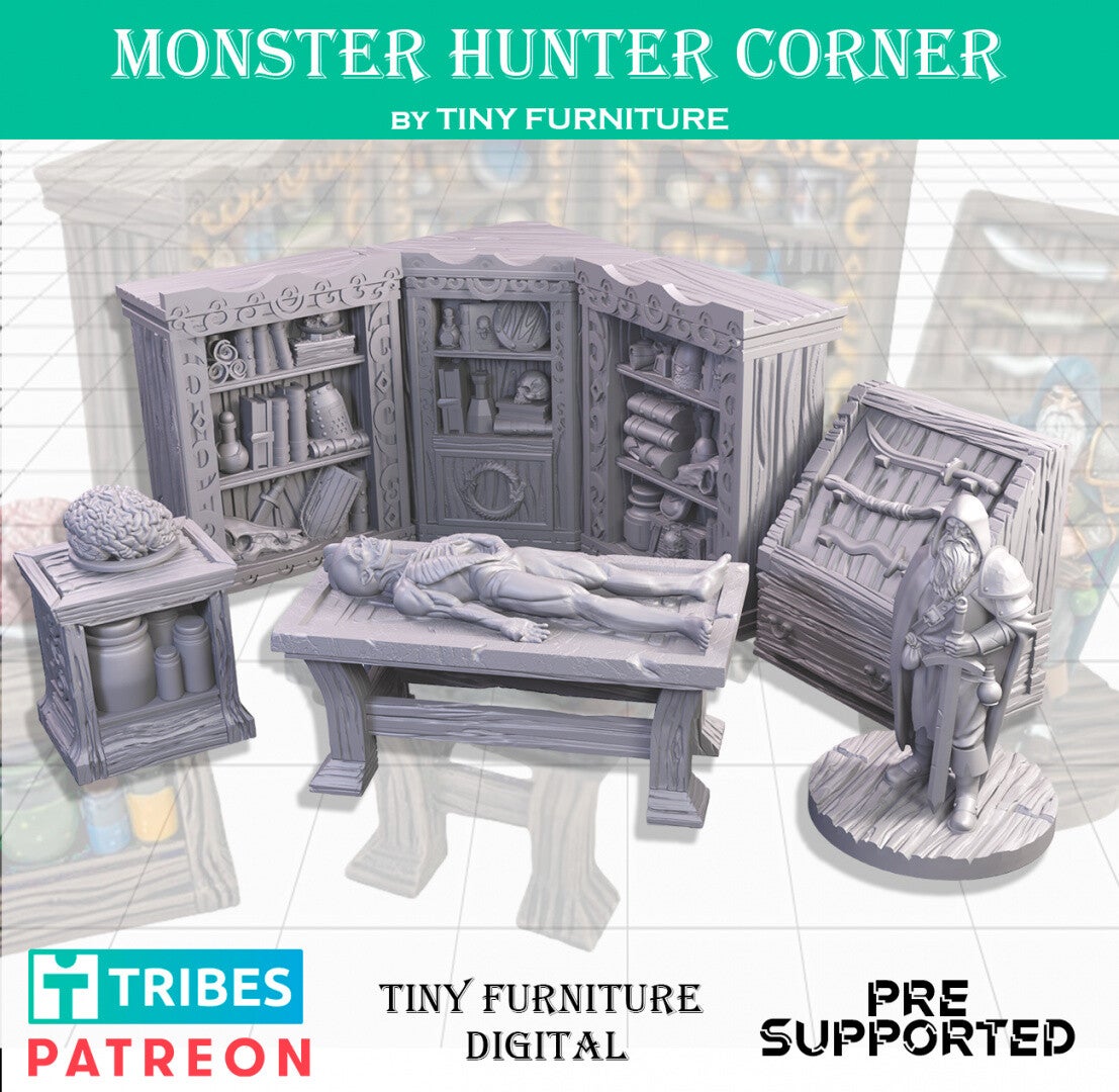 DEC - MedDio - Monster Hunter Corner Miniatures Set - Tiny Furniture