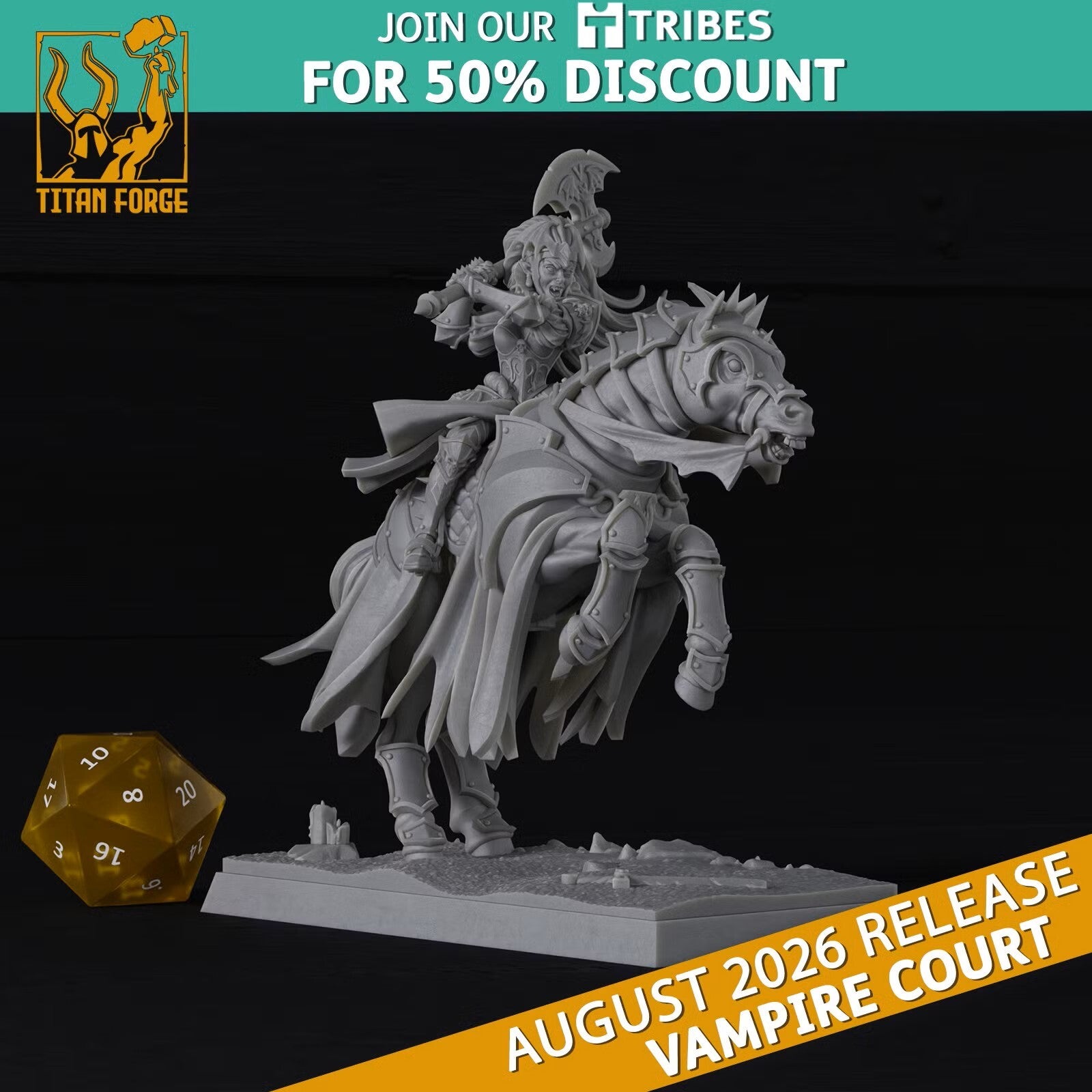TF - Vampire Count - Vampire Queen Mounted
