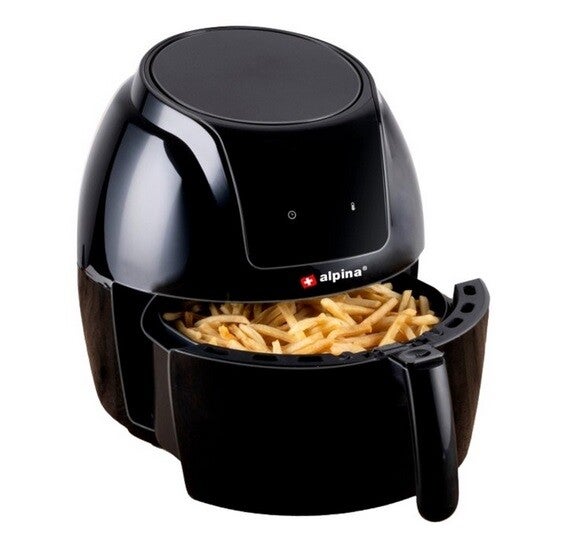 Alpina Airfryer with Digital Touchscreen - Hot Air Fryer 5 Liters - Hot Air Oven - Multifunctional Kitchen Appliances for Fries, Vegetables, Bread, Muffins - 7-8 Persons