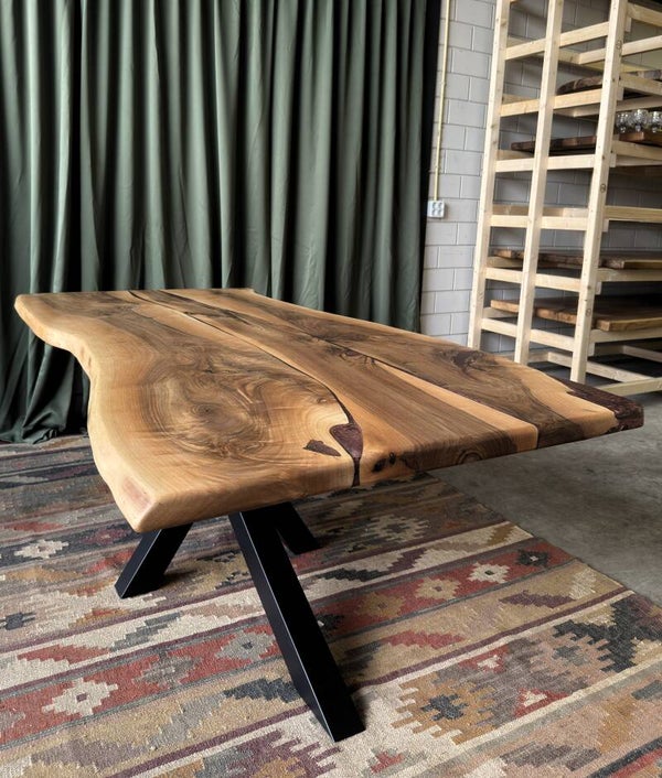 Walnoot diner tafel 200 x 100