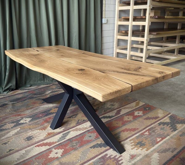 Eiken diner tafel 210x100
