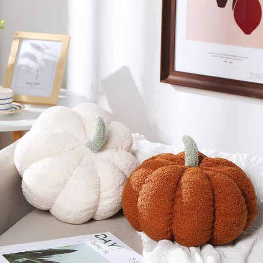 2 piece pumpkin pillow plush