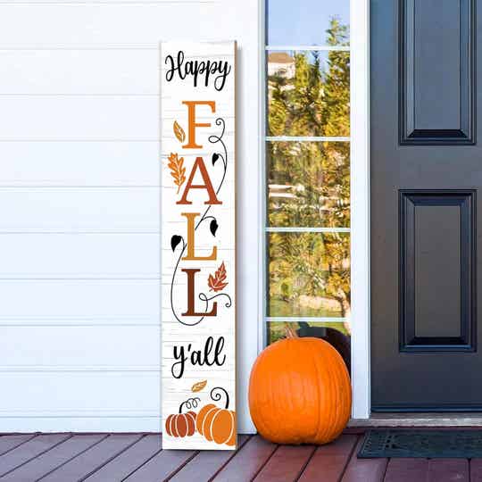 Fall wooden porch sign