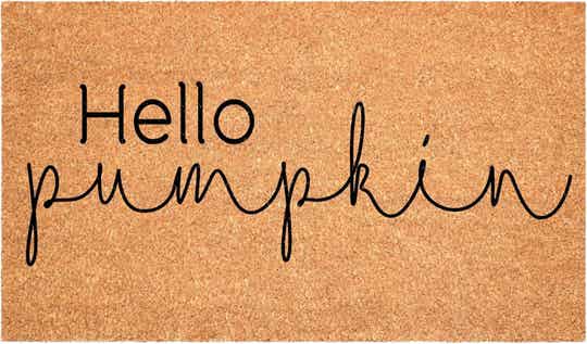 Hello pumpkin doormat