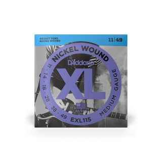 D'Addario 11-49 Medium, XL Nickel Electric Guitar Strings