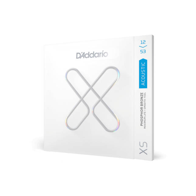 D'Addario XS 12-53 Light, XS PB Coated Acoustic Guitar Strings