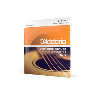 D'Addario 10-47 Extra Light, Phosphor Bronze Acoustic Guitar Strings