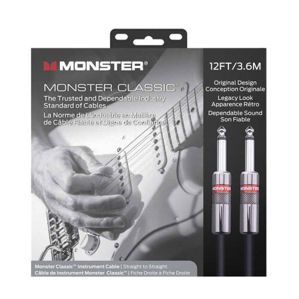 Monster Cable Classic 12ft Straight Straight 3.7m Instrument Cable