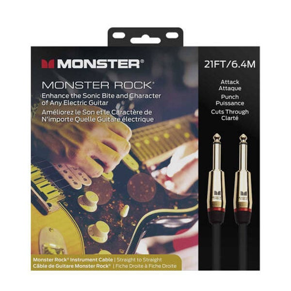 Monster Cable Rock 21ft Straight-Straight 6.4m Instrument Cable