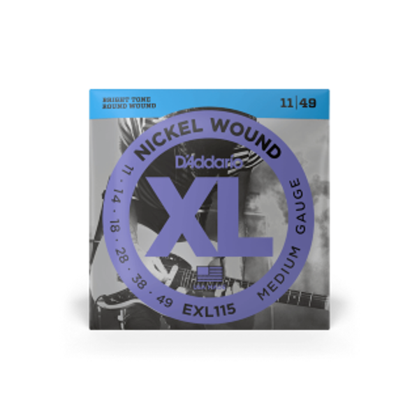 D'Addario 11-49 Medium, XL Nickel Electric Guitar Strings
