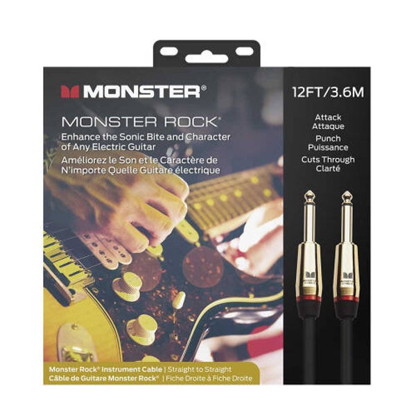 Monster Cable Rock Straight Straight 12 ft Instrument Cable