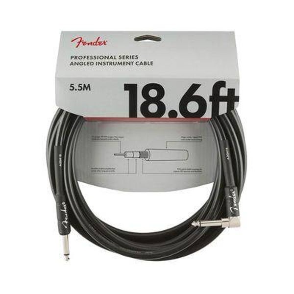 instrument cable, 18.6ft, 1x angled, black