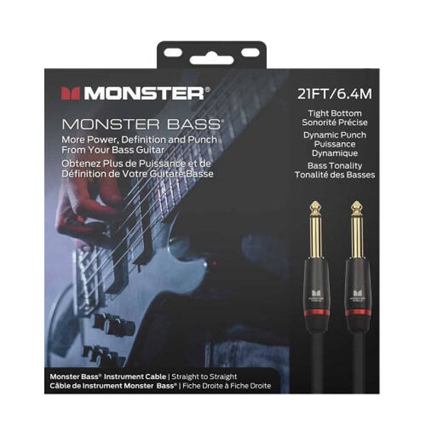 Monster Cable Bass 21 Straight-Straight 6.4m Instrument Cable