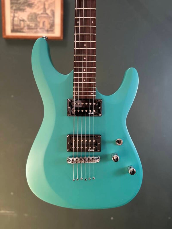 Schecter C6 Deluxe Satin Aqua