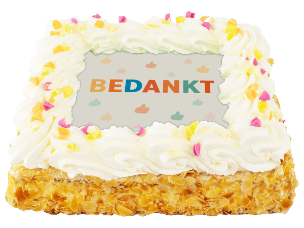 Gepersonaliseerde slagroomtaart