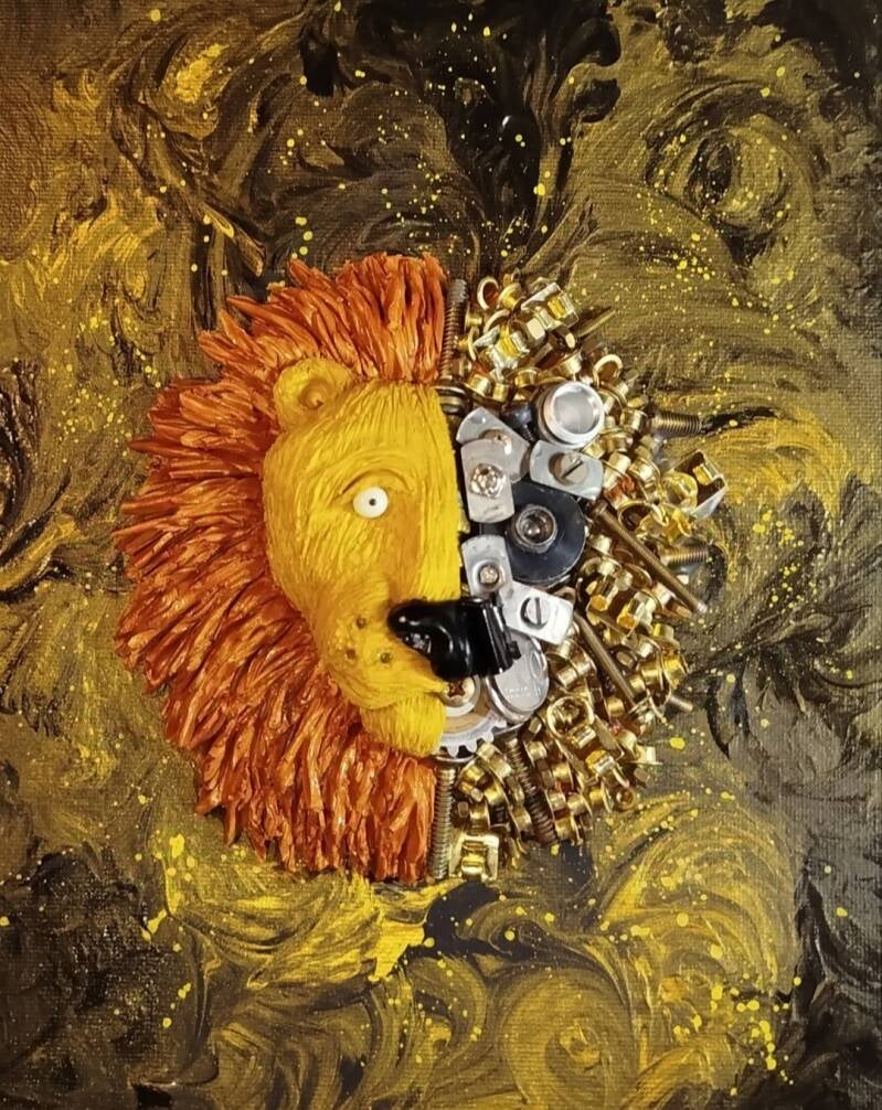 Mechanical Nature: Lion(25cm X 20cm)