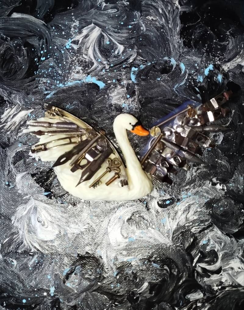 Mechanical Nature: Swan (25cm X 20cm)