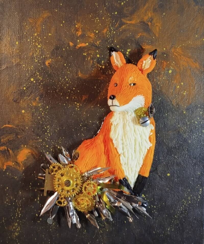 Mechanical Nature: Fox (25cm X 20cm)