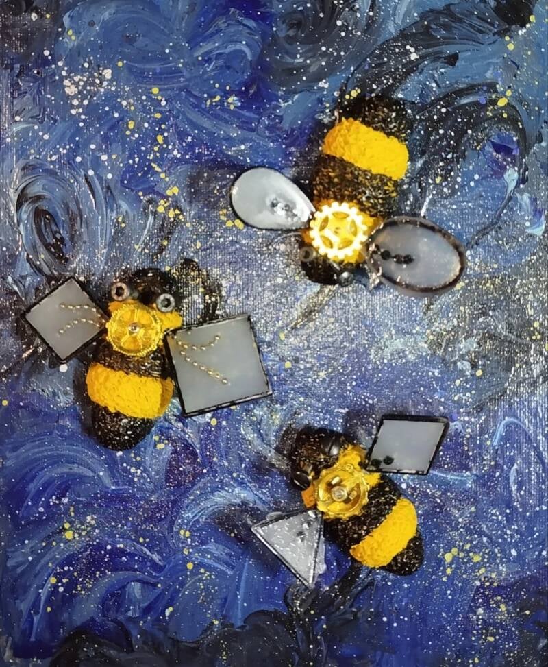Mechanical Nature: Bees (25cm X 20cm)