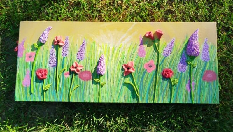 Sunset Flowers (20cm X 50cm)