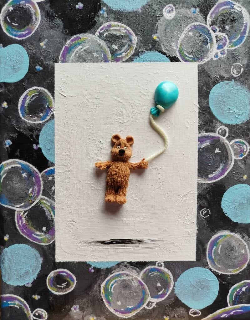 If Bears could Fly (24cm X 18cm)