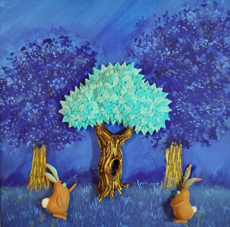 Blue Forest (20cm X 20cm)