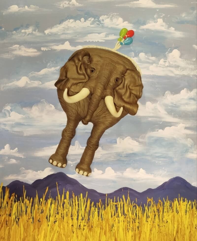 Fly like an Elephant (50cm X 40cm)