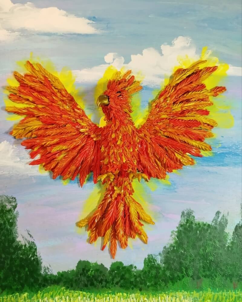 Phoenix (30cm X 30cm)