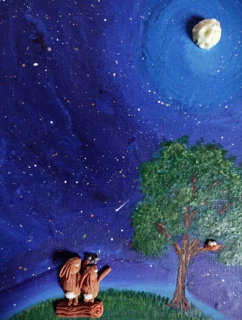 Stargazing Together (30cm X 20cm)