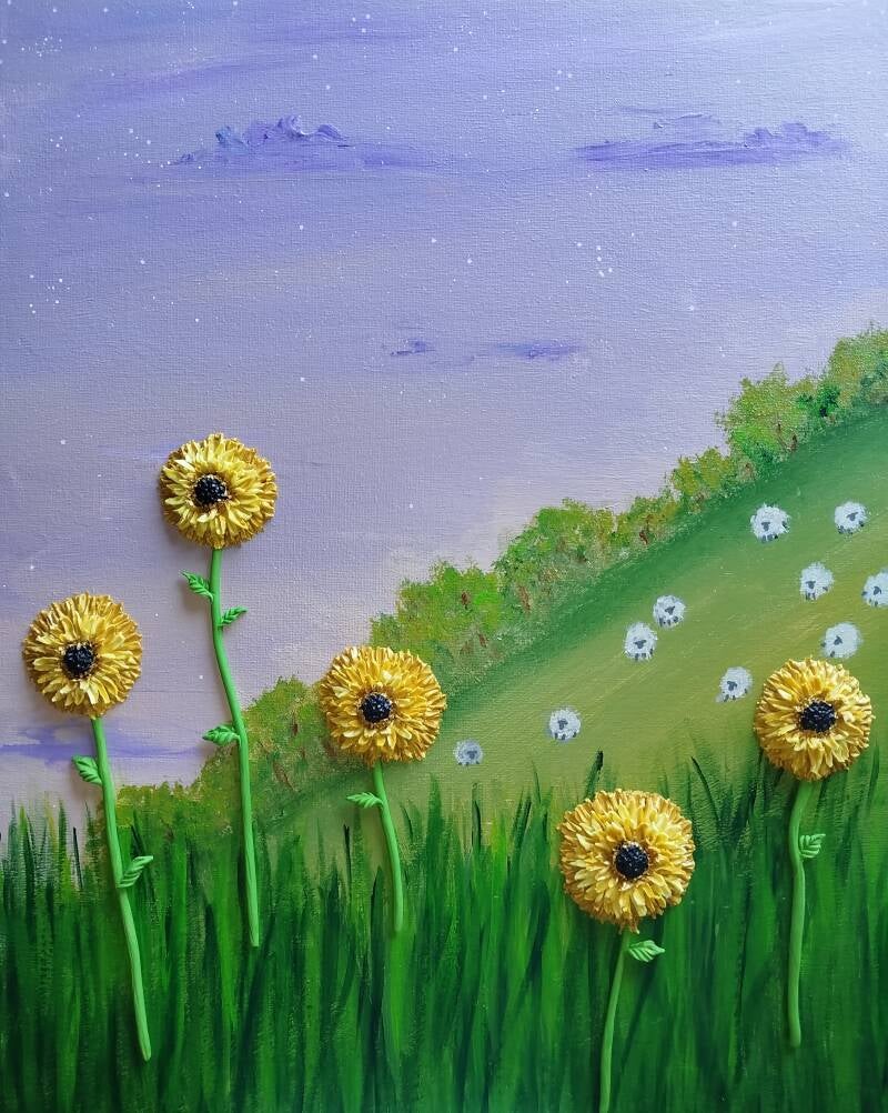 Dusk Flowers (50cm x 40cm)