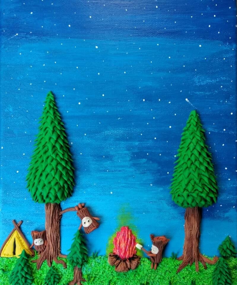 Campfire (30cm x 20cm)